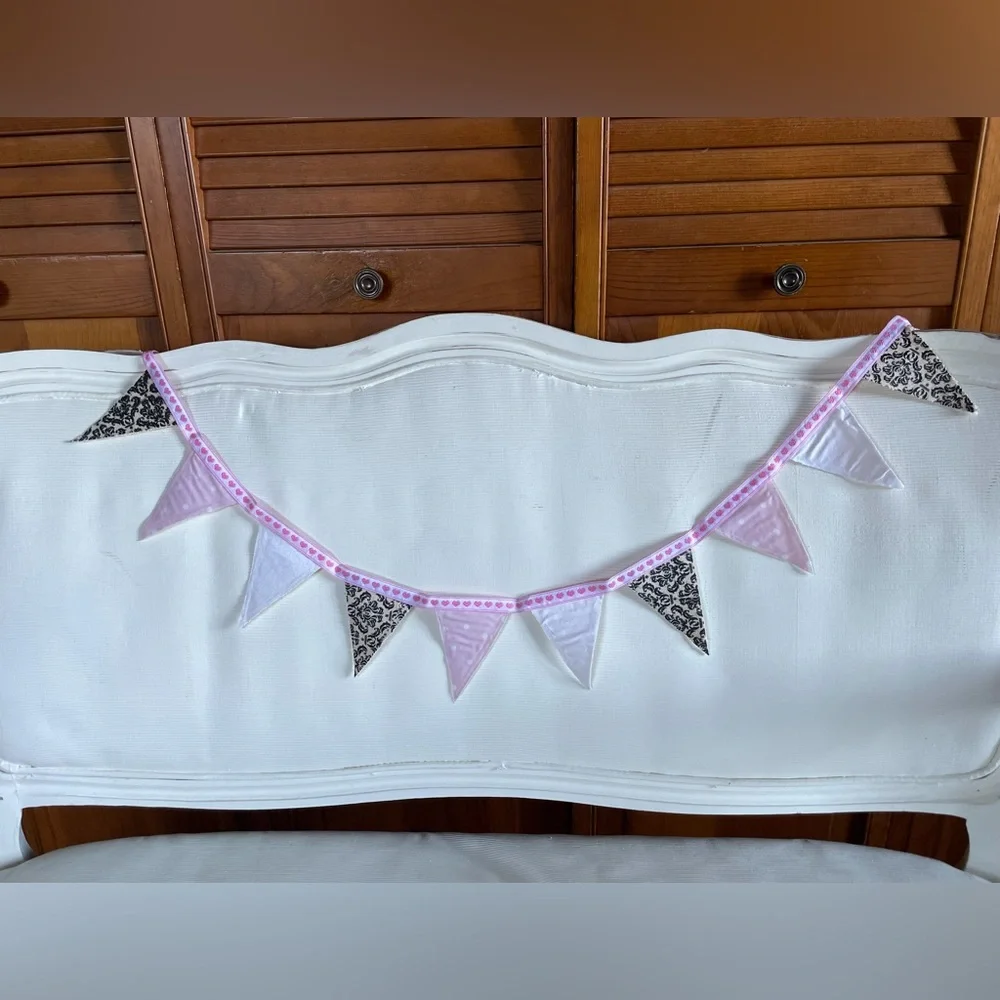 Shabby Chic Damask Bunting Garland